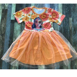Disney Girls Dress Pocahontas Princess Sugar Skull Halloween Dress